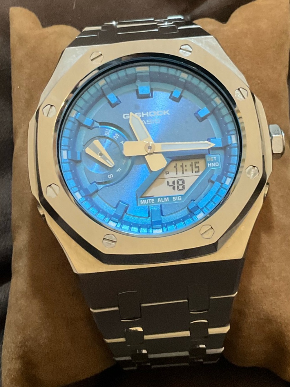 Casio G-Shock GA2100 Blue Dial SKX Mod CasioOak